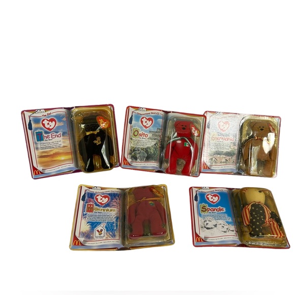 1999 TY BEANIE BABIES Set Of 7 Mixed Bears McDonald House And McDonald’s In Pkg - Picture 5 of 16